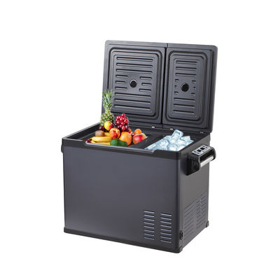 트럭용 휴대용 손잡이 냉장고 CFC 무료 50L 대용량 DC 12V 24V 자동차 냉장고
