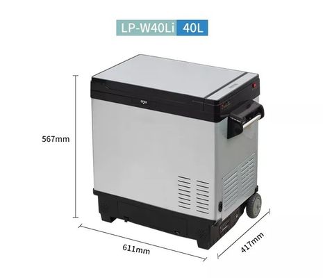 12v 24v 듀얼 온도 조절 트럭 및 자동차용 휴대용 40L 압축 냉장고